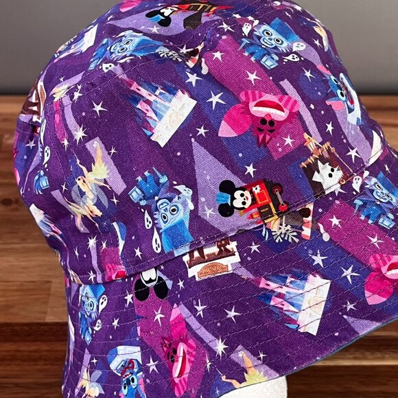 Disney x Joey Ghou Reversible Bucket Hat Mickey Castle Haunted Mansion Stitch - Picture 4 of 11